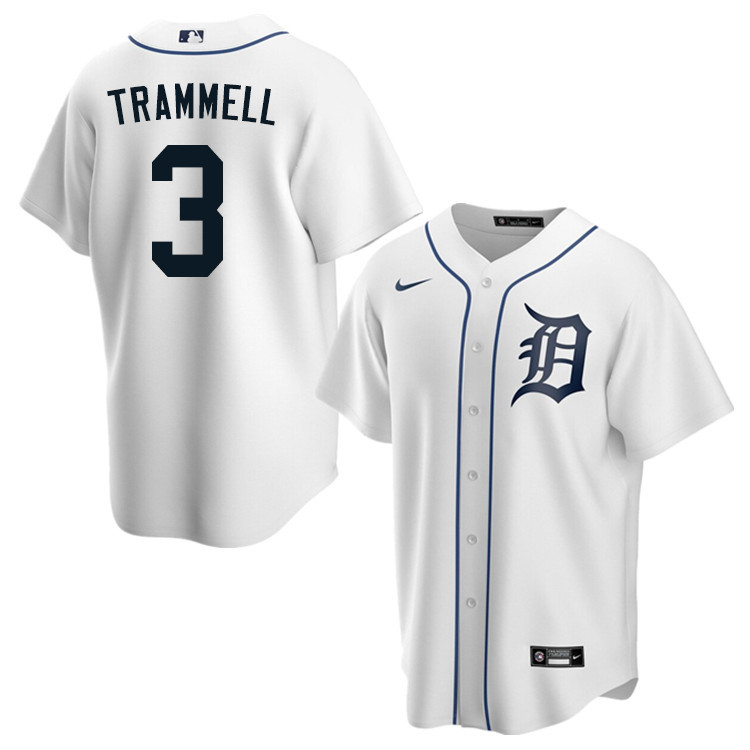 Nike Men #3 Alan Trammell Detroit Tigers Baseball Jerseys Sale-White
